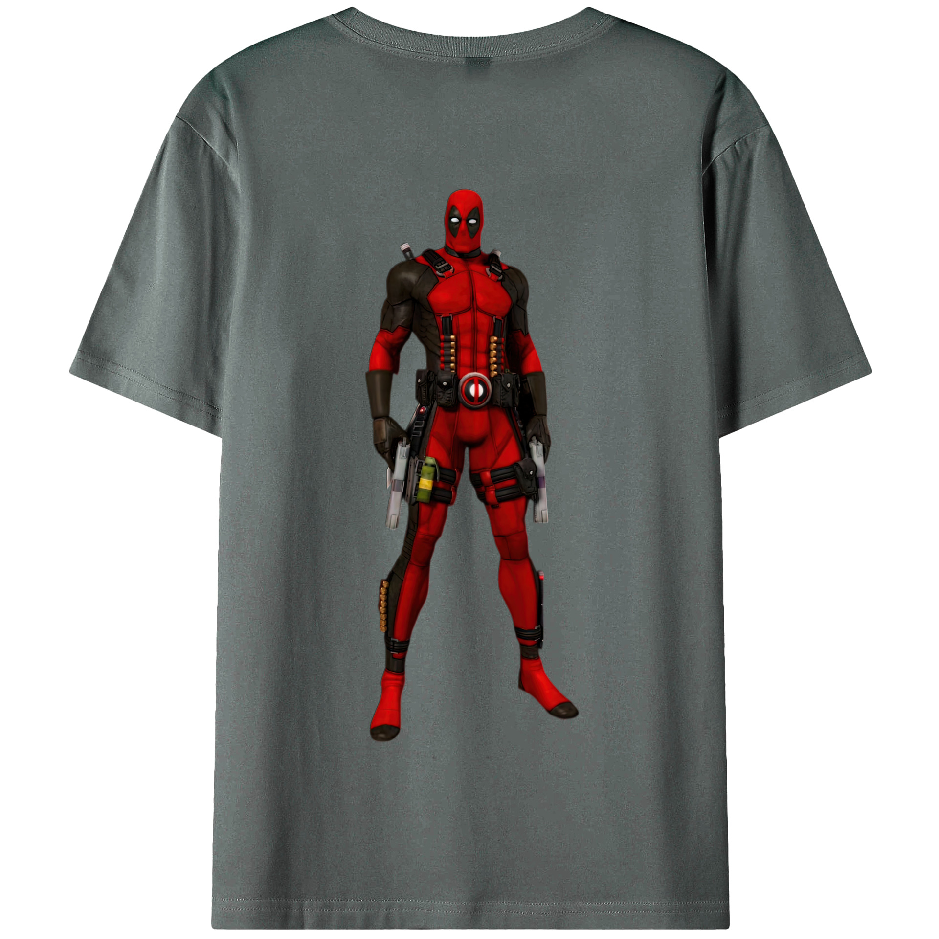 （画像用） Deadpool デッドプール 綿100％半袖Tシャツ（背面プリント）